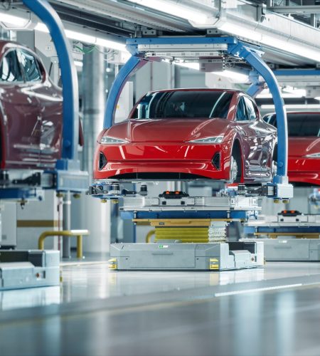 Ev,Production,Line,On,Advanced,Automated,Smart,Factory.,High,Performance